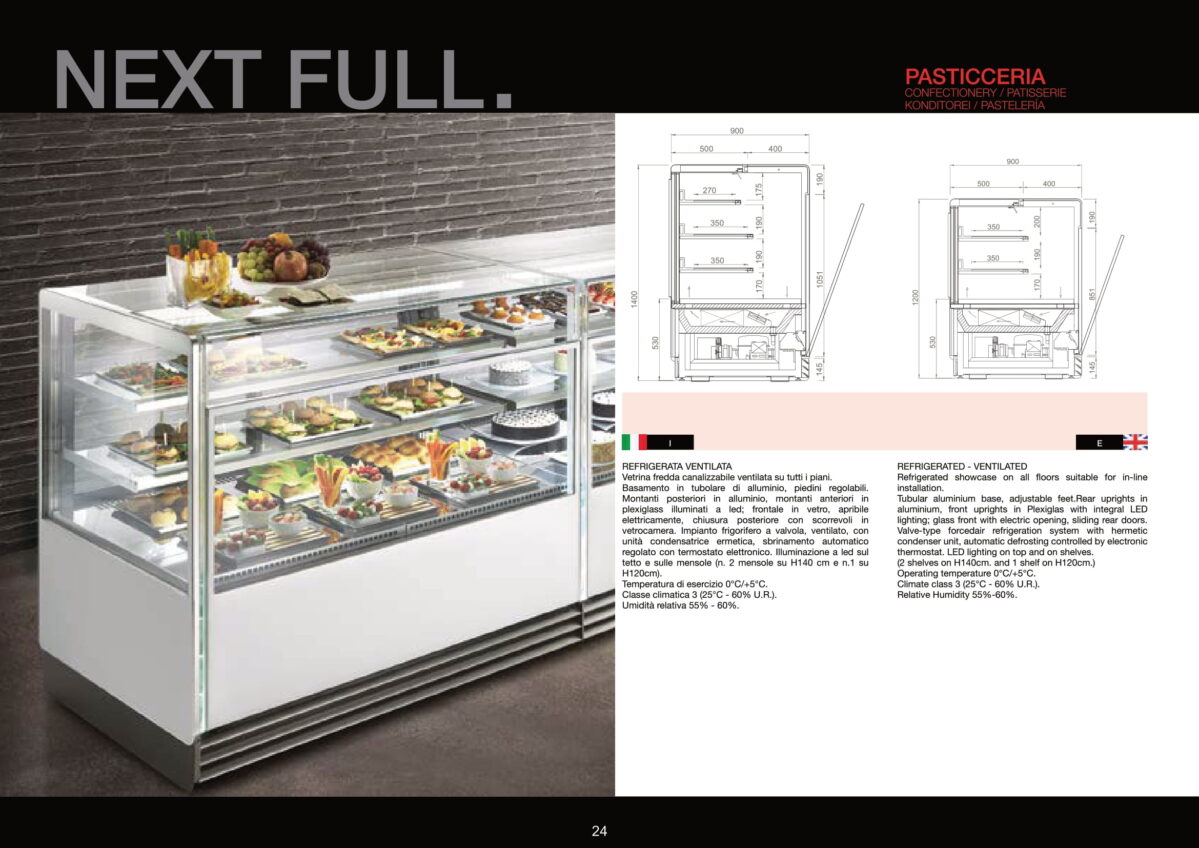 Vetrina pasticceria modello Next