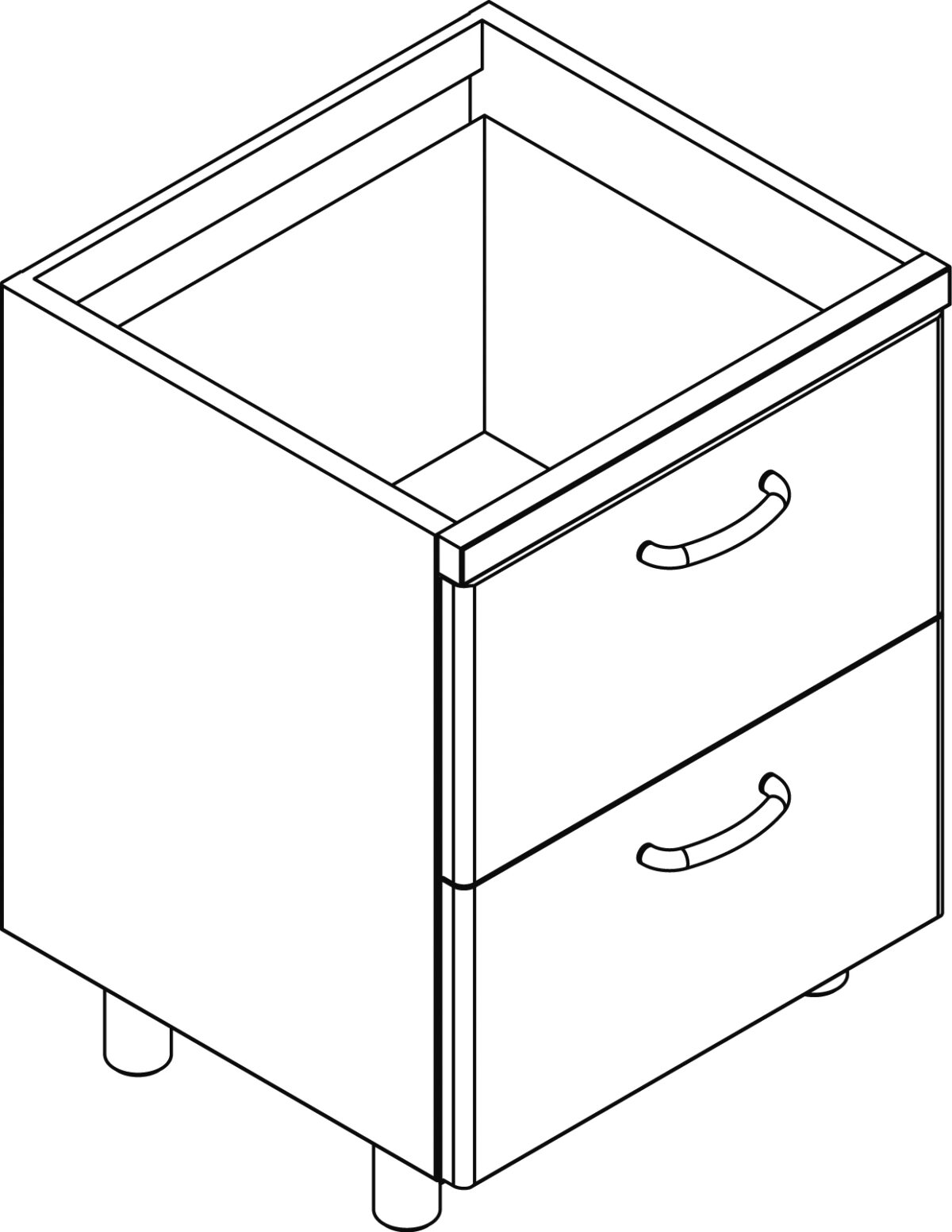 2 CASSETTI cm.41,8x52x25