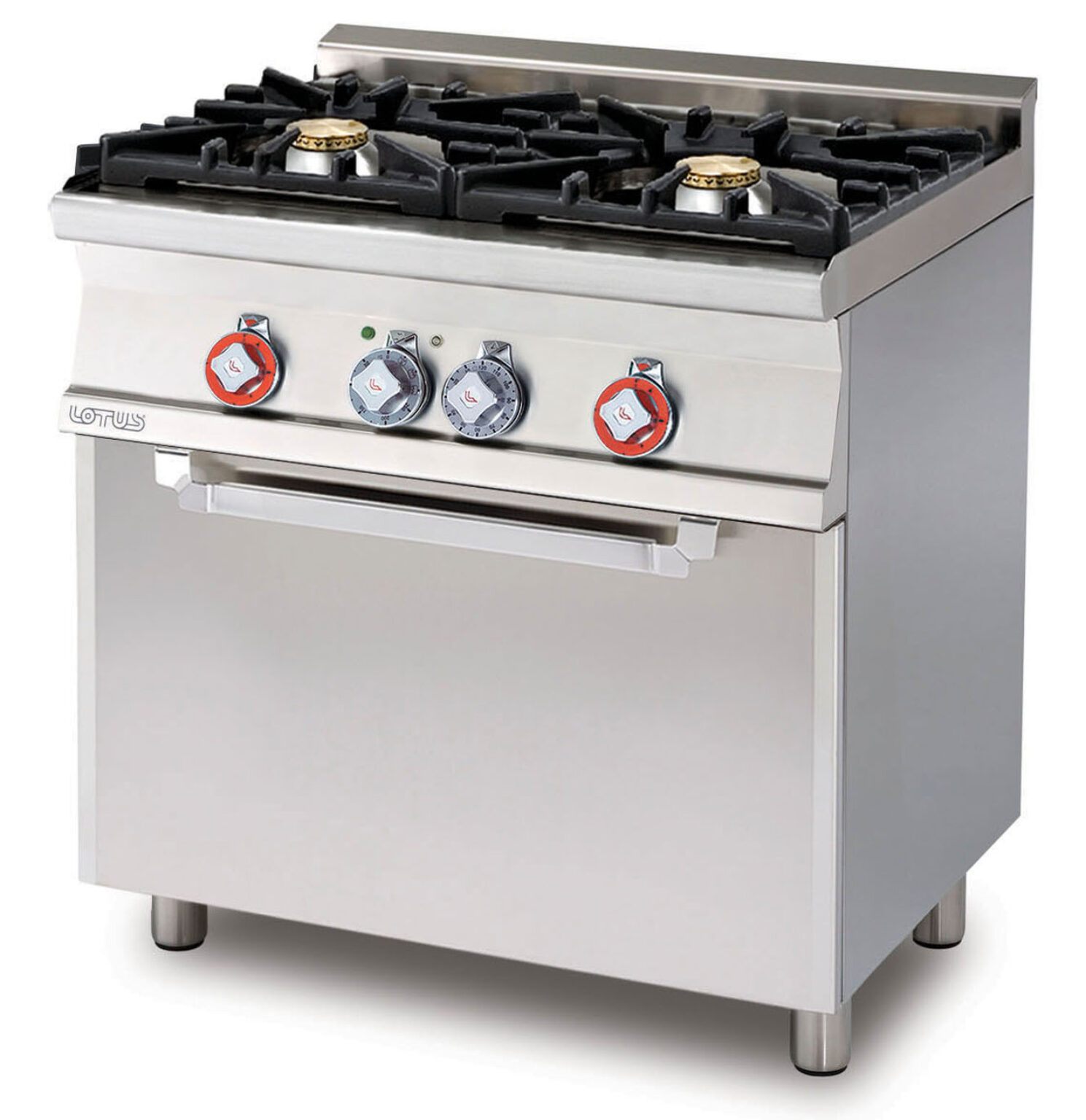 CUCINA MISTA 2 FUOCHI CON Forno elettrico statico con grill cm. 67x38x34h, temp: 50÷250°C, con 1 griglia cm.65×36