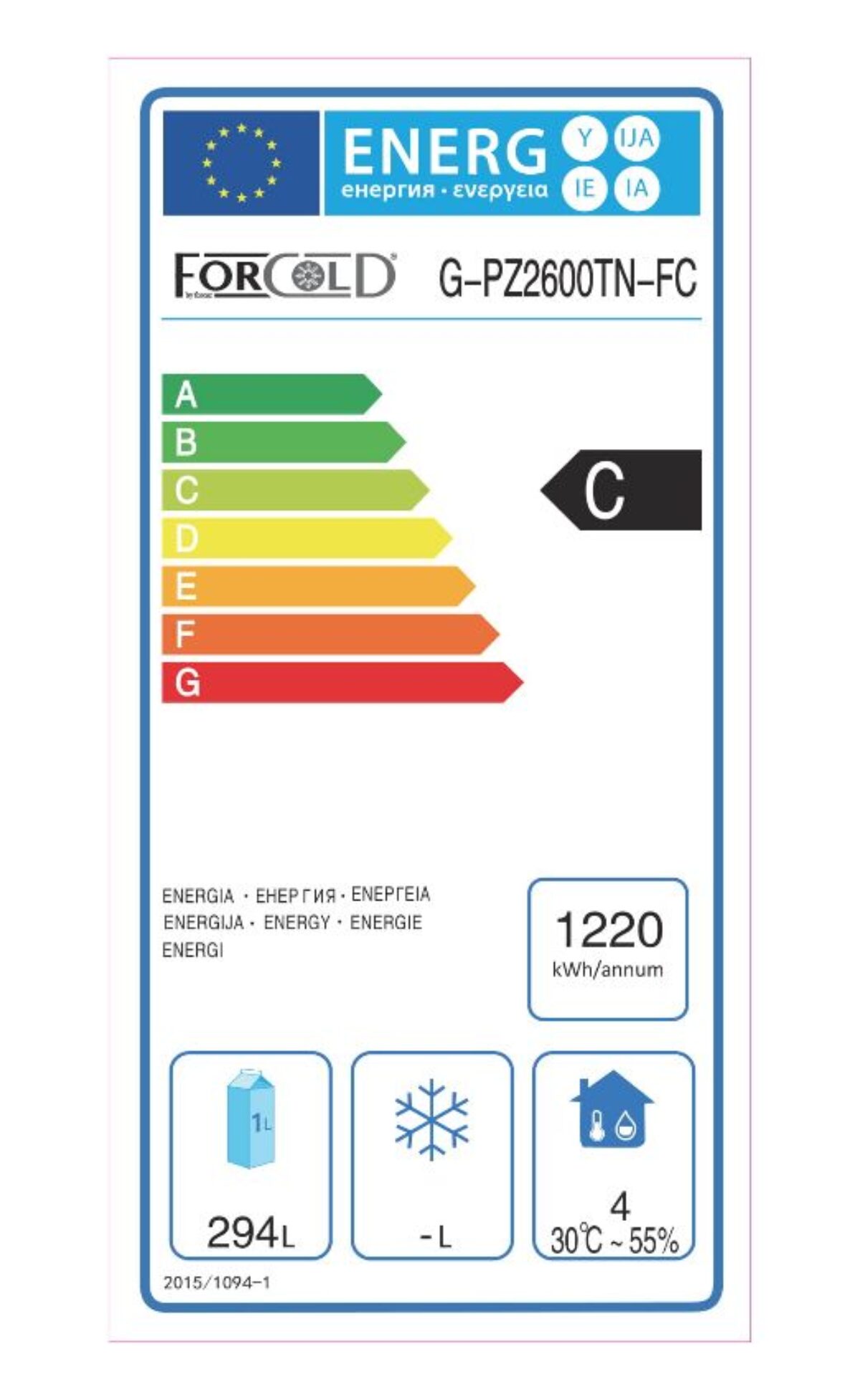 BANCO PIZZA REFRIGERATI VENTILATO G-PZ2600TN-FC