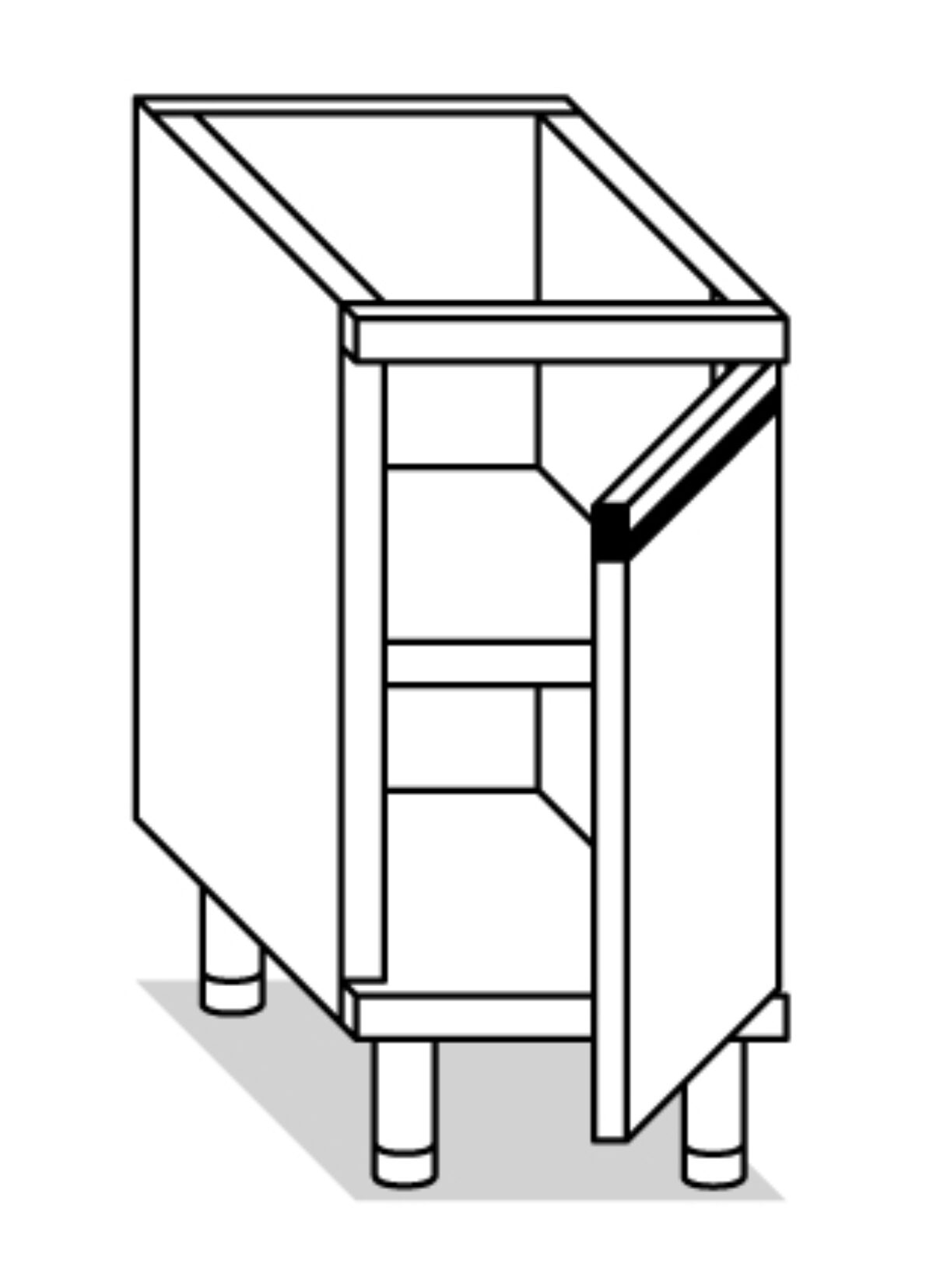 TAVOLO ARMADIATO con porta battente senza piano