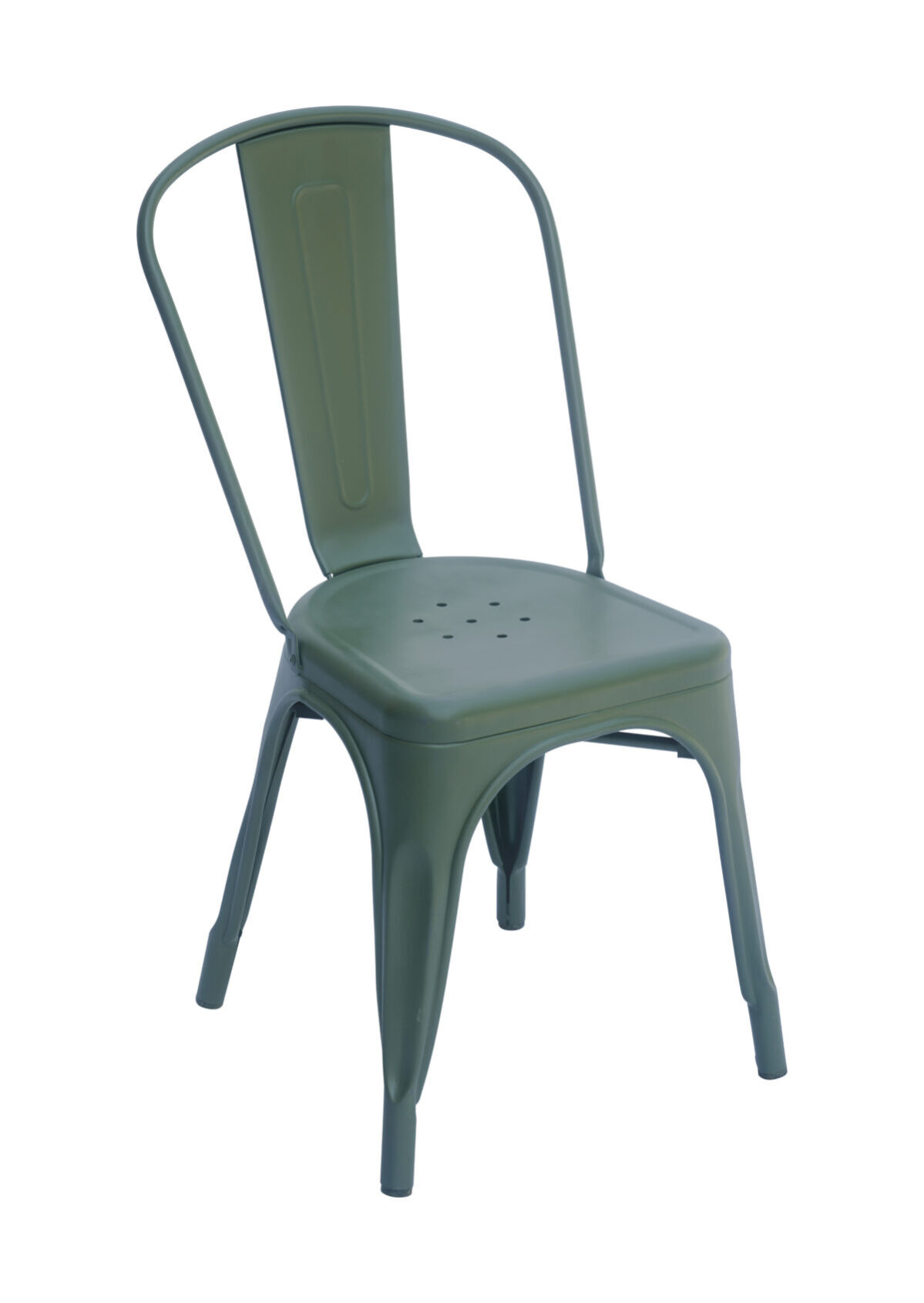 SEDIA LAMIERA IMPILABILE VERDE MILITARE –