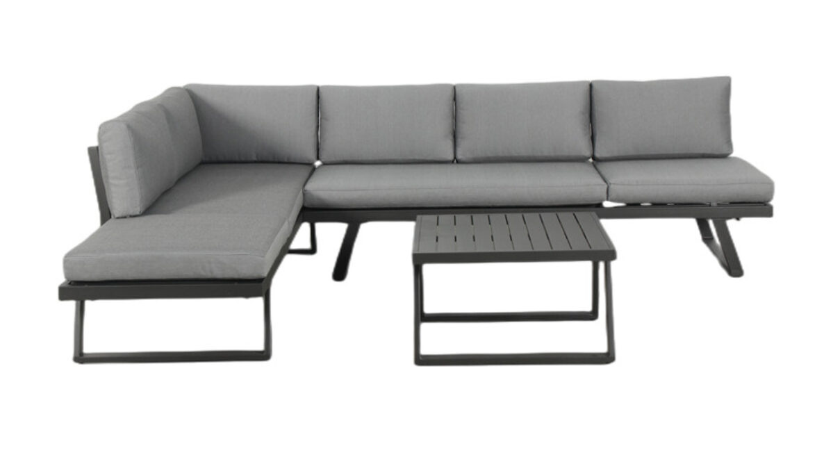 SET ANGOLARE TUNISI CON DIVANI/LETTINO ANTRACITE –