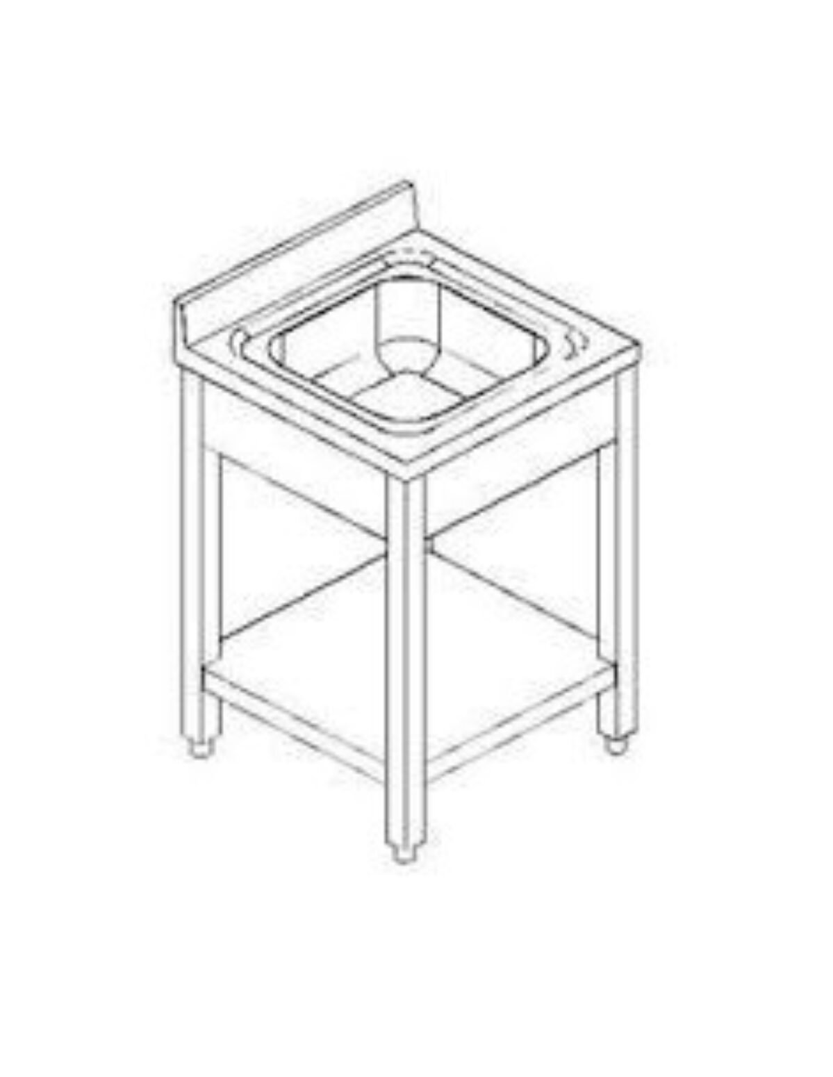 Lavamani Inox Vasca Quadrata