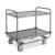 Carrello inox portata 200 kg, 2 piani stampati cm 80×50