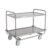 Carrello inox portata 200 kg, 2 piani stampati cm 100×60