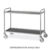 Carrello inox, 2 piani stampati cm 120×60, svuotarifiuti