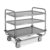 Carrello inox portata 200 kg, 3 piani stampati cm 80×50