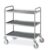 Carrello inox saldato, 3 piani stampati cm 80×50