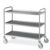 Carrello inox saldato, 3 piani stampati cm 100×60