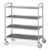 Carrello inox saldato, 4 piani stampati cm 100×50