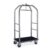 Carrello portabiti/portabagagli, struttura inox lucido, moquette nera cm 99x59x189h