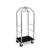Carrello portabiti/portabagagli, cromato, moquette nera cm 79x59x189h
