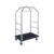 Carrello portabiti/portabagagli, struttura inox satinato, moquette nera cm 108x76x189h