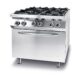 Cucina a gas Kitchen Line a 4 fuochi con forno a convezione elettrico GN1/1