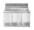 Saladette a tre porte con vetrinetta GN 380L