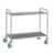Carrello di servizio inox, 2 piani stampati cm 80×50, MADE IN PRC