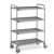 Carrello di servizio inox, 4 piani in acciaio inox cm 93×45