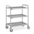 Carrello di servizio inox, 3 piani in acciaio inox cm 71×45