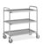 Carrello di servizio inox, 3 piani in acciaio inox cm 93×52