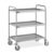 Carrello di servizio inox, 3 piani in acciaio inox cm 71×52