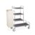 Carrello portabiancheria, 4 piani, sacco biancheria, rovere tabacco, 2 ruote frenate