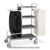 Carrello portabiancheria, 4 piani, sacco biancheria, sacco immondizia, rovere tabacco, ruote elastiche, 2 frenate
