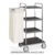 Carrello portabiancheria, 4 piani cm 50×45, pannelli laterali, rovere tabacco