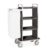 Carrello portabiancheria, 4 piani cm 50×45, pannelli laterali, rovere tabacco, ruote elastiche, 2 frenate