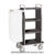 Carrello portabiancheria, 4 piani cm 50×45, pannelli su 3 lati, rovere