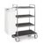 Carrello portabiancheria, 4 piani cm 70×45, rovere tabacco, 2 ruote frenate