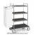 Carrello portabiancheria, 4 piani cm 70×45, pannelli laterali, rovere