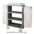 Carrello portabiancheria, 4 piani cm 70×45, pannelli su 3 lati, rovere tabacco