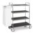 Carrello portabiancheria, 4 piani cm 90×45, rovere tabacco, 2 ruote frenate
