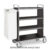 Carrello portabiancheria, 4 piani cm 90×45, pannelli laterali, rovere, ruote elastiche,2 frenate