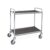 Carrello di servizio inox, 2 piani nobilitato rovere tabacco cm 90×45