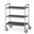 Carrello di servizio inox, 3 piani nobilitato rovere tabacco cm 90×45