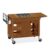 Carrello flambé – tinto wengé – fuoco singolo, struttura in legno massello e pannelli in multistrato, ruote elastiche, 2 frenate