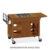 Carrello flambé – tinto wengé – due fuochi separati – Struttura in legno massello e pannelli in multistrato