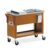 Carrello termico in legno – tinto noce – Bagnomaria – 3x GN 1/2
