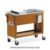 Carrello termico in legno – tinto wengé – Bagnomaria – 3x GN 1/2, ruote elastiche, 2 frenate