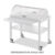 Carrello laccato panna, 2 piani cm 100×56, portapiatti, cupola, ruote elastiche, 2 frenate