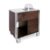 Mobile con sollevatore piatti Ø cm 18-28 – tinto wengé
