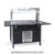 Buffet freddo con parafiato mobile, armadiato, illuminazione a led, 2xGN 1/1, tinto wengé