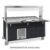 Buffet freddo con parafiato fisso, armadiato, illuminazione a led, 3xGN 1/1, tinto rovere