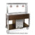Buffet caldo con parafiato fisso, lampade a infrarossi 2xGN 1/1, tinto wengé