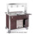 Buffet caldo con parafiato fisso, armadiato, lampade a infrarossi 2xGN 1/1, tinto wengé
