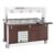 Buffet caldo con parafiato fisso, armadiato, lampade a infrarossi 4xGN 1/1, tinto wengé