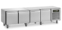 BASE REFRIGERATA CON 4 PORTE Gruppo incorporato – Temperatura: –2 °C +8 °C – 4 griglie GN 1/1 – 340 lt. Gas refrigerante R290