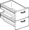 CASSETTIERA 400 N. 2 cassetti con 2 bacinelle GN 1/1 15h in plastica, guide telescopiche.